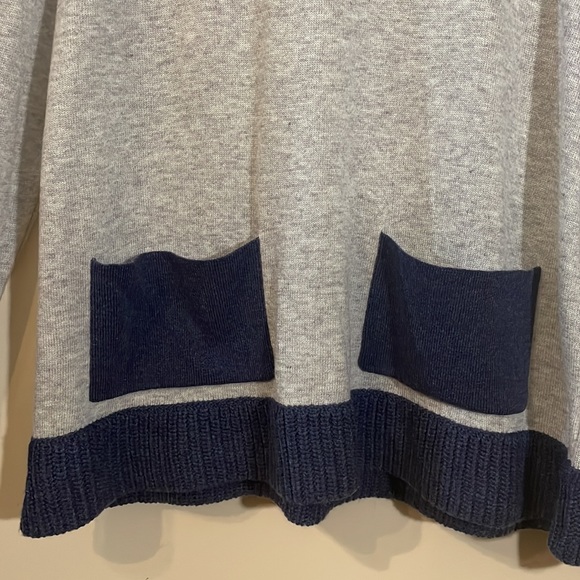 Robert Kitchen Light Knit Grey Front Pocket Sweater Size Medium - Picture 6 of 13